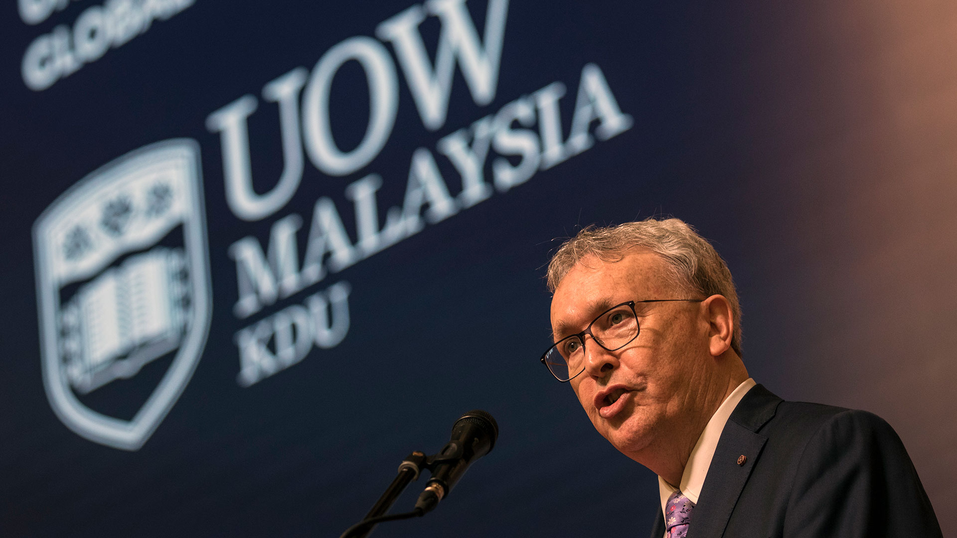 Vice-Chancellor Professor Paul Wellings at UOW Malaysia KDU inauguration