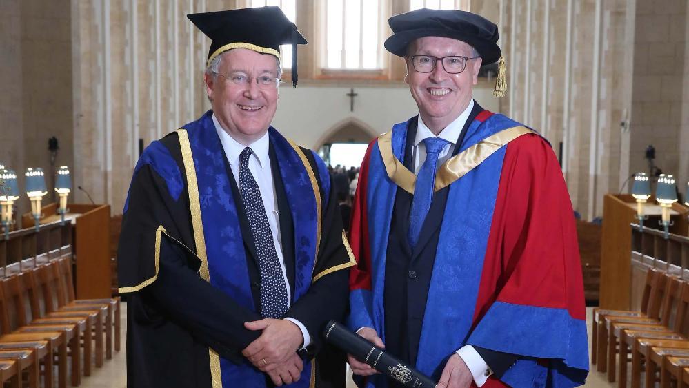 Professor Paul Wellings receive honorary doctorate from University of Surrey