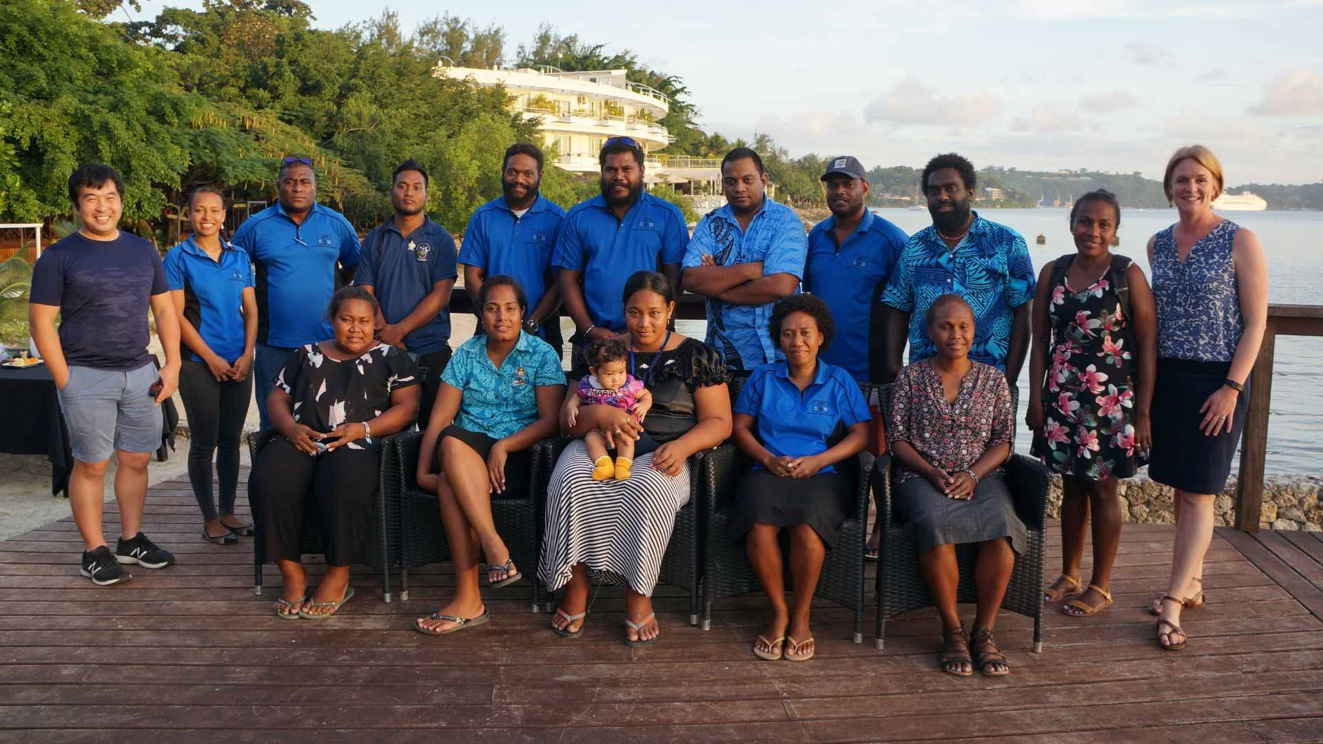 An ANCORS coordinated project will co-develop self-sustaining national community-based fisheries management programs in Kiribati, Solomon Islands and Vanuatu. Project partners from Kiribati, Solomon Islands and Vanuatu meet in Port Vila. Photo Douglas Koran.
