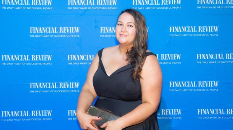 Teja Roberts at the GradConnection Top 100 Future Leaders awards. Photo: Supplied