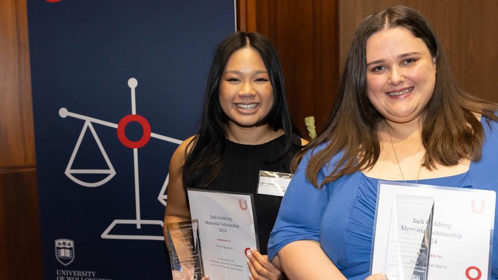 The 2024 Jack Goldring Memorial Scholarship was awarded to two recipients, Trish Nguyen and Stephanie Kent