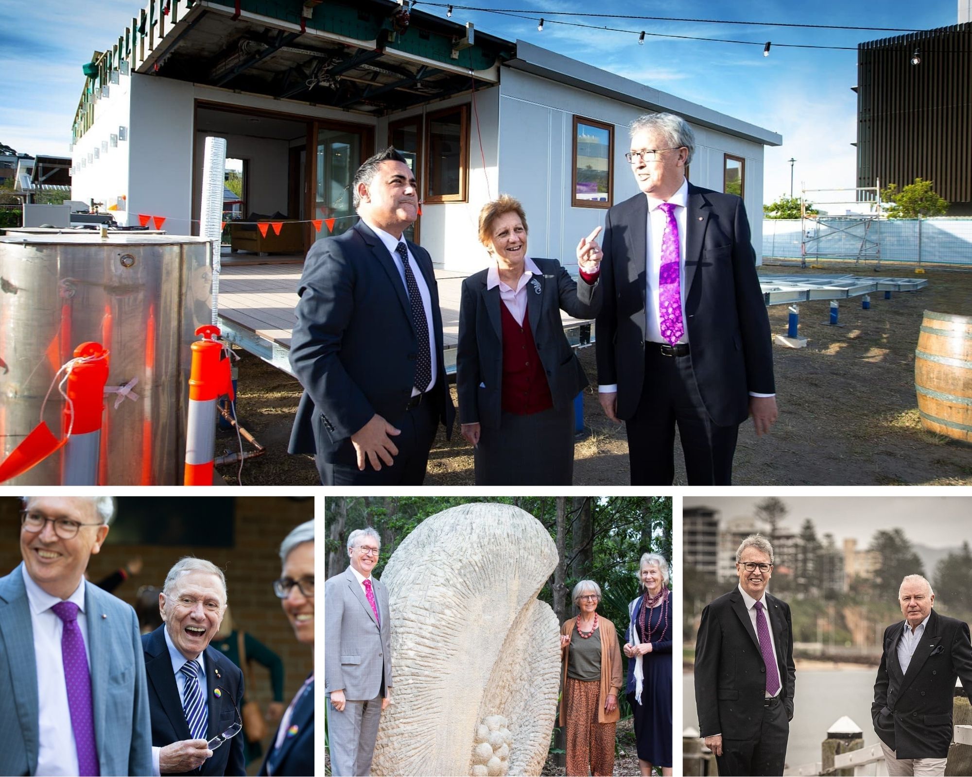 A collage of images of Paul Wellings' time at UOW