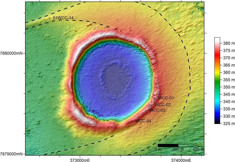 Orthophoto of Wolf eCreek Crater