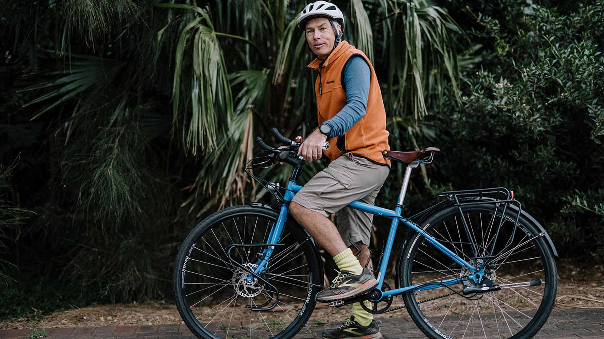 Dr George Takacs on his bike