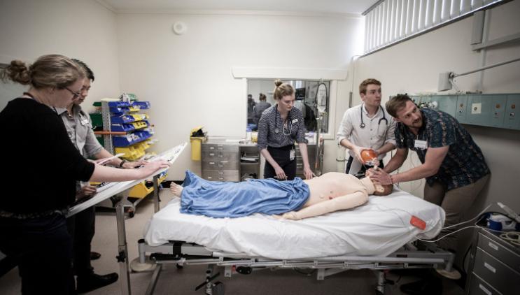 Graduate Medicine final year students on placement at Grafton Base Hospital.