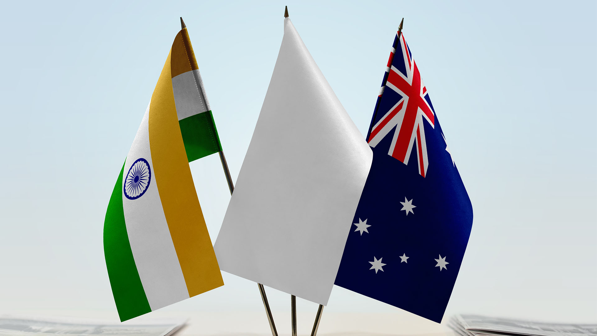 Indian and Australian flags