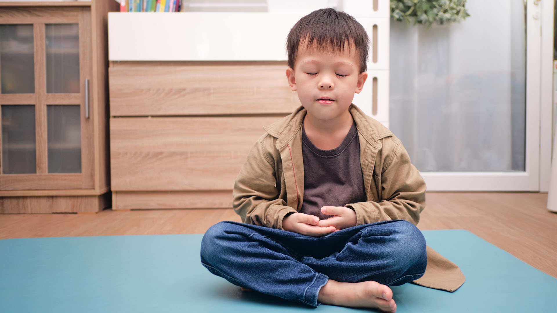 A child meditating