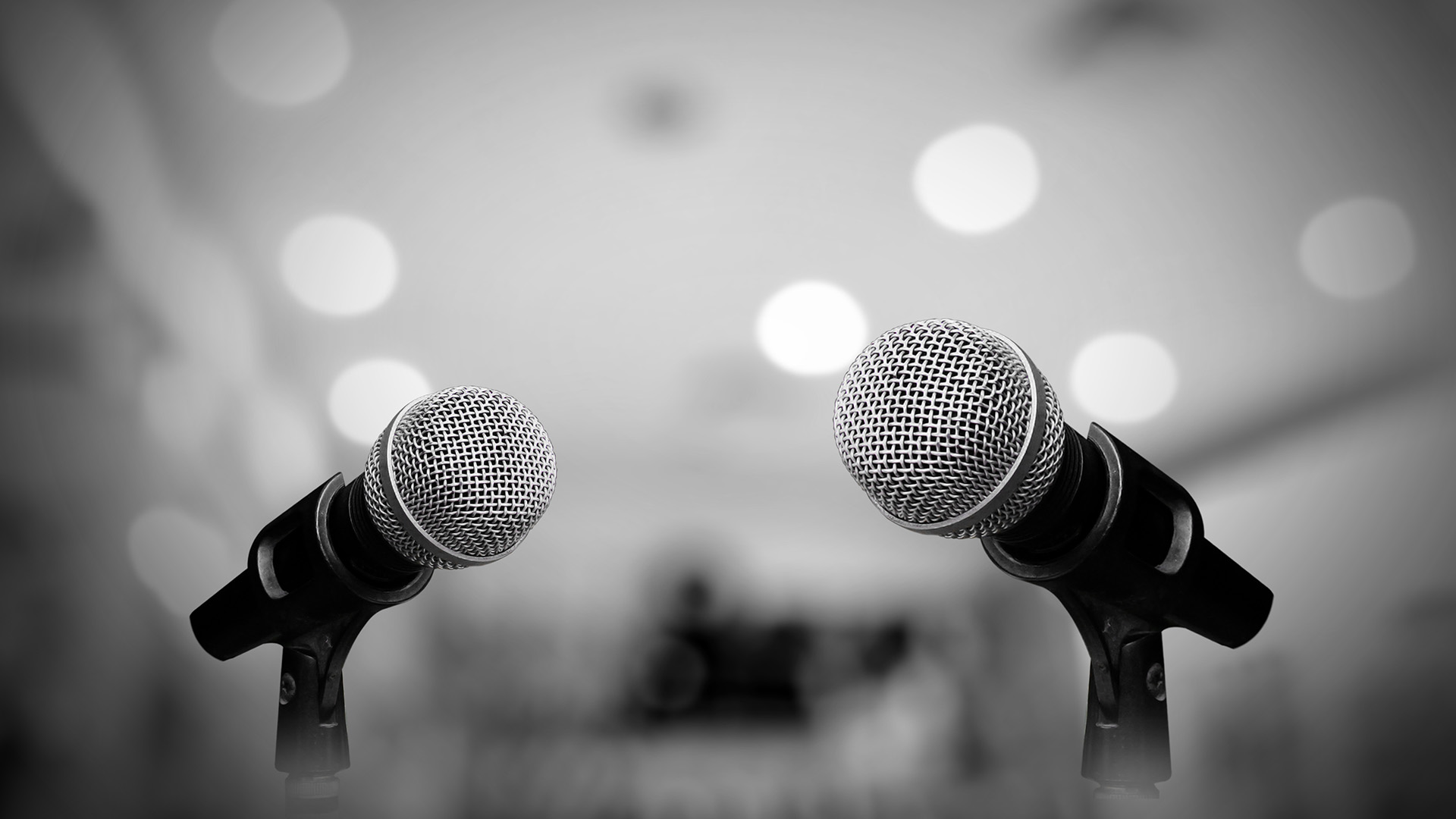 Image of two microphones