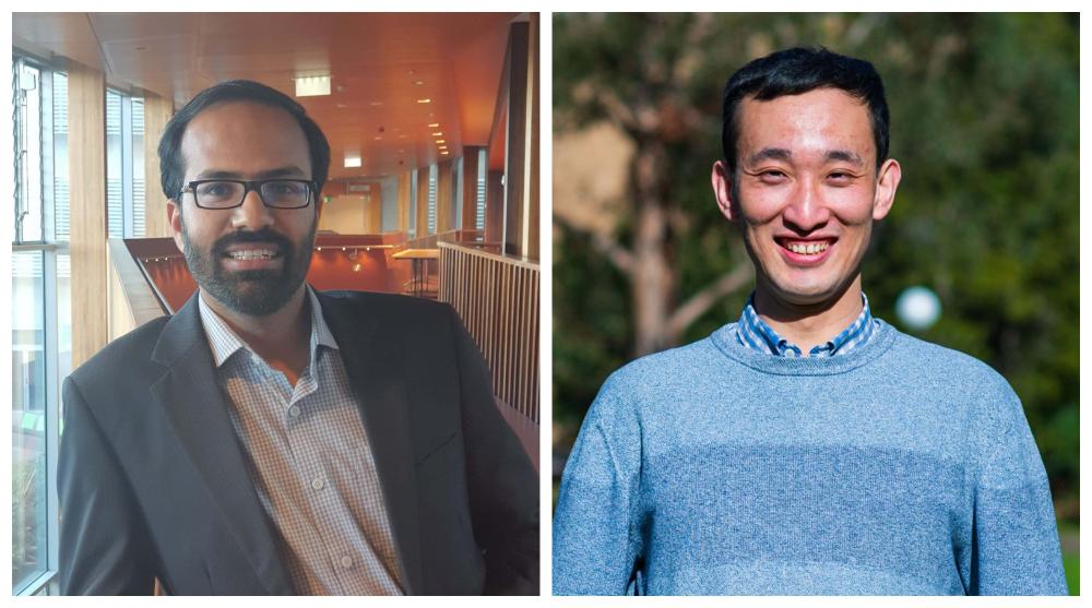 2020 3MT runner up Abdul Moqeet Hai, and People’s Choice Award winner Jiahong Zhao