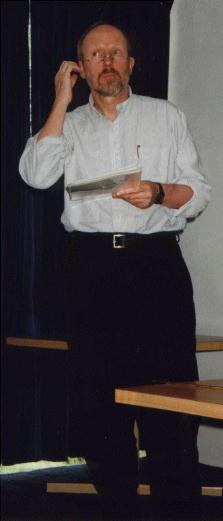 John Buckmaster in full flow. 12th February 1999.
